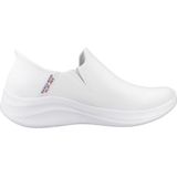 Skechers - SLIP INS ULTRA FLEX 3.0 - Damesslipper - Wit - Leer en Mesh