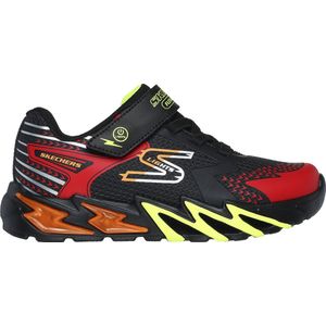 Skechers Flex Glow Bolt Jongens Sneakers Zwart/Rood