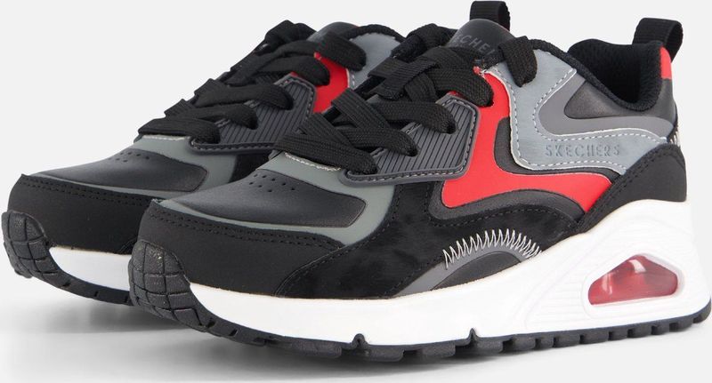 Skechers Uno Gen1 - Color Surge Jongens Sneakers - Zwart/Rood - Maat 34