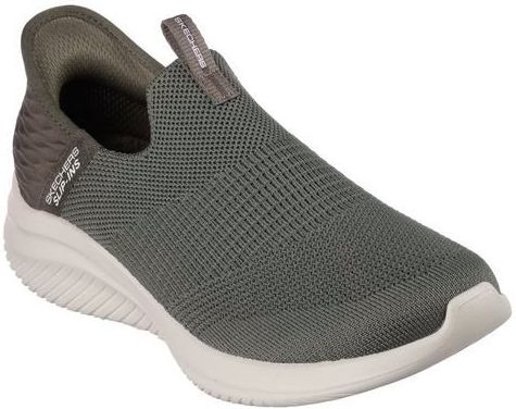 Skechers Ultra Flex 3.0 Cozy Streak voor dames, Olijf Gebreide Trim, 37.5 EU
