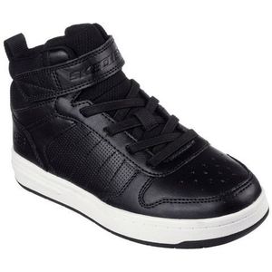 Skechers Smooth Street, sportschoenen voor kinderen, zwart, synthetisch, witte rand, 33.5 EU