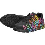 Skechers JGoldcrown: Uno Lite - Spread the Love Sneaker, Chunky Sneaker, Pleatausneaker, Retro Sneaker mit allover Print