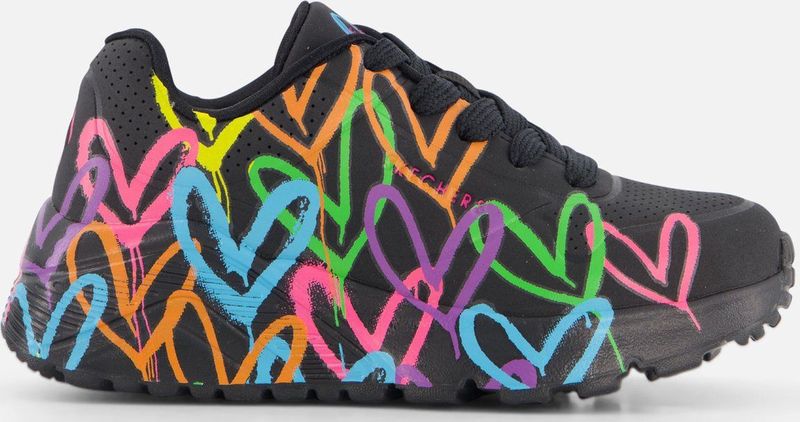 Skechers - Uno Lite - Sneakers - Zwart - Synthetisch