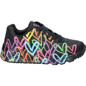 Skechers - Uno Lite - Sneakers - Zwart - Synthetisch