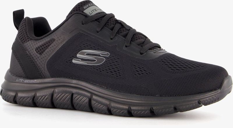 Skechers Track Broader Sneakers voor heren, Blauwe Mesh Pu Zwarte Trim, 39.5 EU
