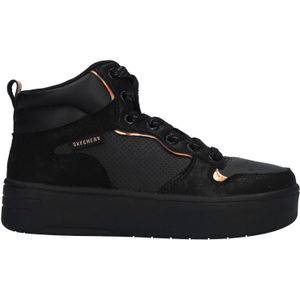 Skechers Court High Sneakers Hoog - zwart - Maat 34