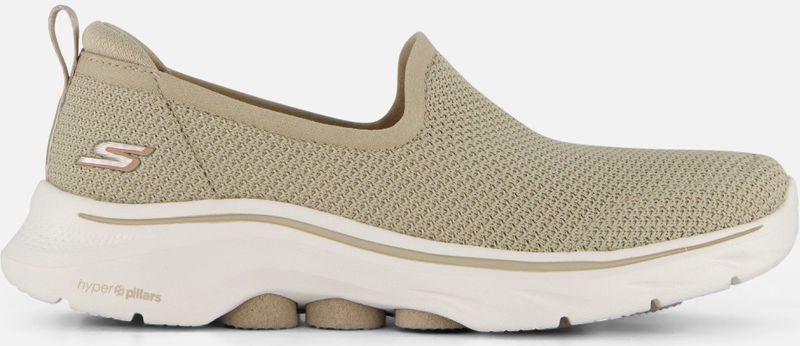 Skechers - GO Walk 7 Ivy - Gymschoenen - Taupe - Atletische Gebreide Slip Op