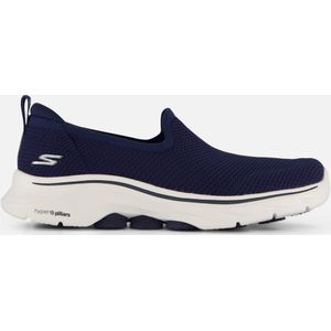 Skechers Go Walk 7 Ivy Low-Top Sneaker voor dames, Navy Textiel Wit Trim, 35 EU