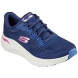 Skechers Arch Fit 2.0 - Big League Dames Sneakers - Donkerblauw/Multicolour - Maat 38