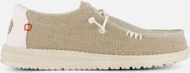 HEYDUDE Wally Braided Instappers wit Canvas - Maat 43