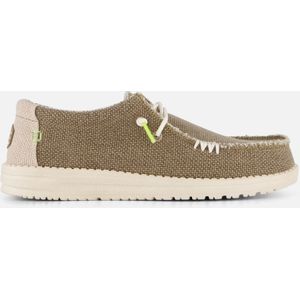 HEYDUDE Wally Braided Instappers - Groen - Canvas