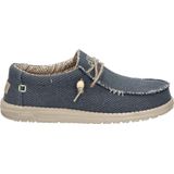 HEYDUDE Wally Braided Instappers blauw Canvas