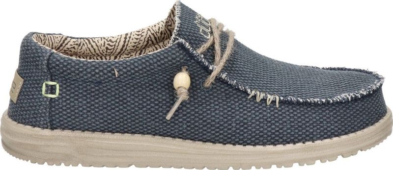 HEYDUDE Wally Braided Sneakers blauw Canvas - Heren