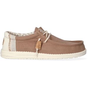 Hey Dude, Schoenen, Heren, Bruin, 44 EU, Bruine Platte Schoenen Wally Break