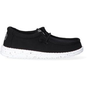 HEYDUDE Wally Youth Slub Canvas Jongens Instappers Black