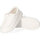 Hey Dude Wally Youth Slub Canvas Moccasin, Wit, 30 EU, wit, 30 EU