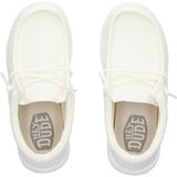 Hey Dude Wally Youth Slub Canvas Moccasin, Wit, 30 EU, wit, 30 EU