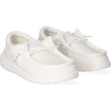 Hey Dude Wally Youth Slub Canvas Moccasin, Wit, 30 EU, wit, 30 EU