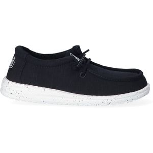 Hey Dude - Wally Youth Slub Canvas - Moccasin - Navy