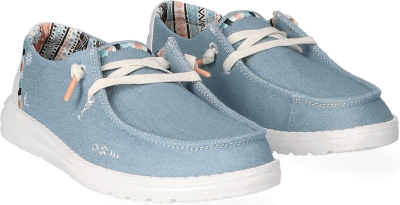 HEYDUDE Wendy Boho Instappers - Wit - Canvas - Rubber Zool - Dames