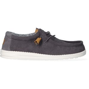 HEYDUDE Wally Corduroy Heren Instappers Charcoal