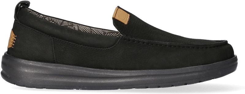 HEYDUDE - Wally Grip - Mocassins - Black - Leer