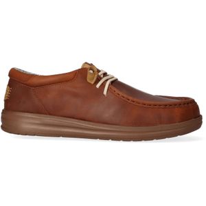 HEYDUDE Wally Grip Craft Leather Heren Instappers Brown