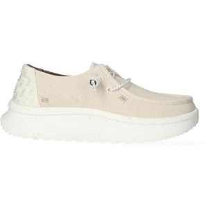 HEYDUDE - Wendy Peak Chambray Dames Instappers Cream - Maat 40