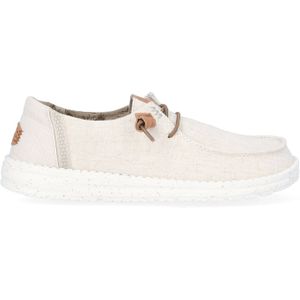HEYDUDE Wendy Washed Canvas Dames Instapper Cream