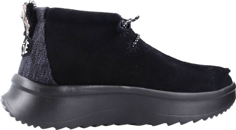 HEYDUDE - Wendy Peak Hi Suede Dames Instappers Black