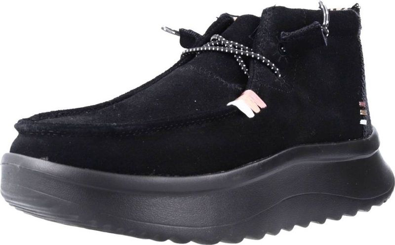HEYDUDE - Wendy Peak Hi Suede Dames Instappers Black