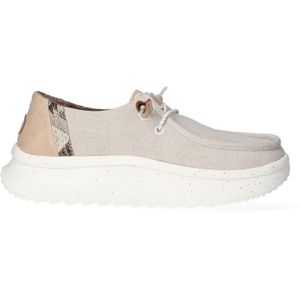 HEYDUDE Wendy Peak Woven Dames Instappers Natural Maat 37