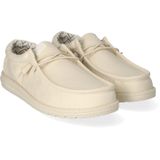 HEYDUDE - Wally Canvas Heren Instappers Stone White - Maat 41