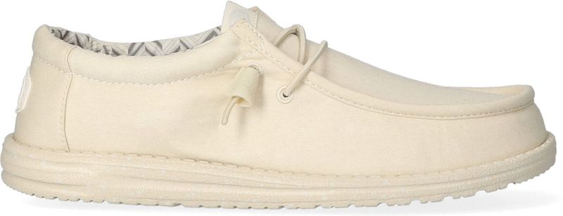 HEYDUDE - Wally Canvas Heren Instappers Stone White - Maat 41