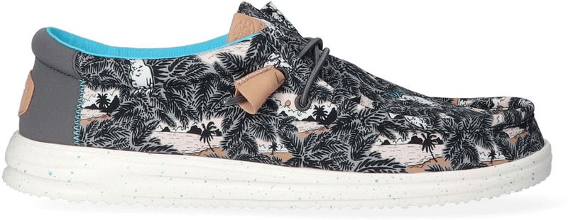 HEYDUDE - Wally H2O Instappers - Tropical Black - Ademend Materiaal