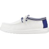 HEYDUDE - Wally Letterman Heren Instappers White/Blue - Maat 40
