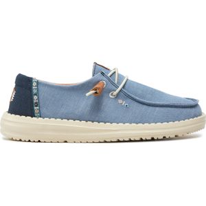 HEYDUDE - Wendy Chambray Boho - Dames Instappers - Blue - Lichtgewicht Materiaal