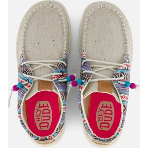 HEYDUDE Wendy Instappers Grijs Canvas - Dames