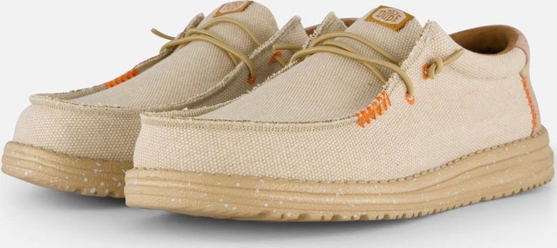 HEYDUDE - Wally Coastline Jute - Instapper - Silver - Gerecycled Textiel, Katoen