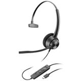 POLY - EncorePro 310 - USB-C Monoaural Headset - Zwart - Bedraad