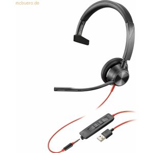 Poly - Blackwire 3315 - Headset - Zwart - Bedraad - Microfoon met Ruisonderdrukking