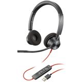 Poly HP Blackwire 3320 USB-A Stereo Headset, Bedraad, Office/Call center, 130 g, Hoofdtelefoon (Bedraad, USB-A), Kantoorheadset, Zwart