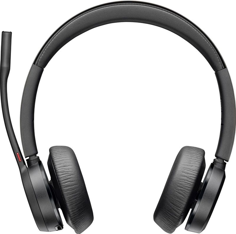 HP Poly Voyager 4320 UC Stereo On Ear headset Computer Bluetooth Stereo Zwart Noise Cancelling Volumeregeling, Incl. oplaad- en dockingstation