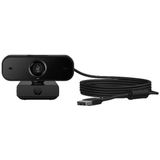 HP Webcam 430 FHD 1080p, autofocus, 360° rotatie, gezichtsveld tot 85°, dubbele microfoon met ruisonderdrukking, compatibel met zoom, privacydeksel, zwart