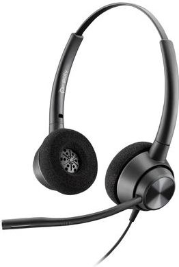 Poly EncorePro 320 with Quick Disconnect Binaural Headset TAA Bedraad Hoofdband Kantoor/callcenter Zwart