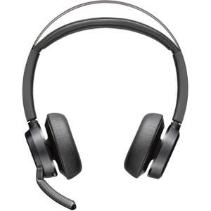 Poly - Voyager Focus 2 UC USB-A headset (Plantronics) – Bluetooth dual-ear (stereo) headset met Boom Mic – USB-A PC/Mac compatibel – Actieve ruisonderdrukking – Werkt met teams (gecertificeerd), zoom en meer