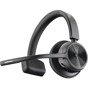 Poly Voyager 4310 UC draadloze headset, Monaural headset, aansluiting op PC/Mac via USB-A-bluetooth-adapter, compatibel met teams (gecertificeerd), zoom en nog veel meer