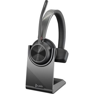 HP Poly Voyager 4310 UC Monaurales Headset +BT700 USB-A Adapter On Ear headset Computer Bluetooth Stereo Zwart Noise Cancelling Volumeregeling, Microfoon