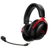 HyperX Cloud III Wireless BLK/RED GAM HEADSET Bedraad en draadloos Hoofdband Gamen USB Type-A Zwart, Rood