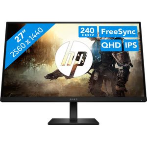 HP OMEN by 27qs computer monitor 68,6 cm (27 inch) 2560 x 1440 Pixels Quad HD Zwart